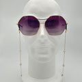 Chaîne à Lunettes Dorée avec Perles Henri Beaud