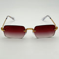 Lunettes de soleil Ray-Ban RB3928 by A$AP Rocky, monture rectangulaire percée dorée Arista