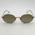 Lunettes de soleil Ray-Ban RB3929 by A$AP Rocky, monture ovale percée dorée Arista