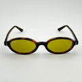 Lunettes de soleil Ray-Ban Khal RB4472, monture ovale Havana et verres verts